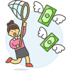 Catching Money 4 Illustration from UX Colors Set