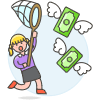Catching Money 5 Illustration from UX Colors Set