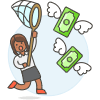 Catching Money 6 Illustration from UX Colors Set