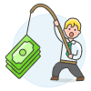 Fishing Money 3 Illustration from UX Colors Set