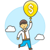 Floating Cash 1 Illustration from UX Colors Set