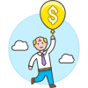 Floating Cash 2 Illustration from UX Colors Set