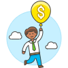Floating Cash 3 Illustration from UX Colors Set