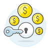 Unlock Money Illustration from UX Colors Set