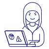 Hacker 1 Illustration from UX Line Set