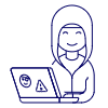 Hacker 5 Illustration from UX Line Set