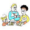 Cooking For Family illustration - Free transparent PNG, SVG. No sign up needed.