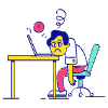 Overworked Employee illustration - Free transparent PNG, SVG. No sign up needed.