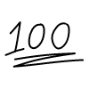 Line Perfect Score 100 Element from Variable Scribbles Set