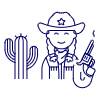 Cowboy 2 Illustration from UX Line Set