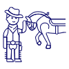 Cowboy Horse 1 Illustration from UX Line Set