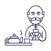 Chinese Tea Time 1 Illustration from UX Line Set