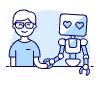 Dating Robot 4 Illustration from UX Duotone Set