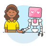 Dating Robot 2 Illustration from UX Colors Set