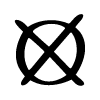 Crossed Circle Element from Beveled Scribbles Set