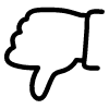 Line Dislike Thumb Down Element from Variable Scribbles Set