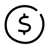 Lines Coin Dollar Element from Variable Scribbles Set