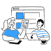 Designing A Website 2 Illustration from Brooklyn Set