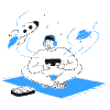 Gaming On Portable Consoles 2 illustration - Free transparent PNG, SVG. No sign up needed.