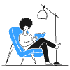 Reading A Book 2 illustration - Free transparent PNG, SVG. No sign up needed.