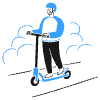 Ride E Scooter 1 illustration - Free transparent PNG, SVG. No sign up needed.