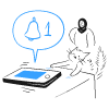 RECEIVE Notification 3 Illustration from Brooklyn Set