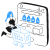 Order Groceries Online 1 Illustration from Brooklyn Set