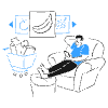 Order Groceries Online 2 Illustration from Brooklyn Set