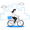 Bike To Work 4 illustration - Free transparent PNG, SVG. No sign up needed.