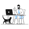 Work From Home 2 Illustration from Brooklyn Set