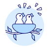 Chirp Nest Illustration from UX Duotone Set