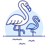 Flamingos Illustration from UX Duotone Set
