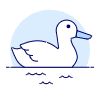 Goose Swimmimg Illustration from UX Duotone Set | Free Download as SVG Vector and Transparent PNG | Streamline illustrations