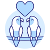 Love Parrots Illustration from UX Duotone Set