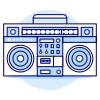 Boombox 2 illustration - Free transparent PNG, SVG. No sign up needed.