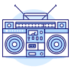 Boombox 3 illustration - Free transparent PNG, SVG. No sign up needed.