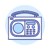 Radio Vintage 02 Illustration from UX Duotone Set