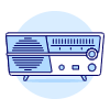 Radio Vintage 04 Illustration from UX Duotone Set