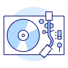 Vinyl Players 2 Illustration from UX Duotone Set