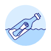 Bottled Letter illustration - Free transparent PNG, SVG. No sign up needed.