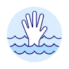 Drowning Hand 1 Illustration from UX Duotone Set