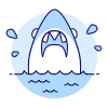 Shark Attack Illustration from UX Duotone Set