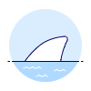 Shark Fin Illustration from UX Duotone Set | Free Download as SVG Vector and Transparent PNG | Streamline illustrations