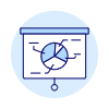 Projector Pie Chart Illustration from UX Duotone Set