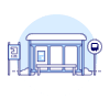 Bus Stop Illustration from UX Duotone Set