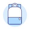 YELLOW RED Bagpack Illustration from UX Duotone Set | Free Download as SVG Vector and Transparent PNG | Streamline illustrations