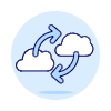 Cloud Data Exchange Illustration from UX Duotone Set | Free Download as SVG Vector and Transparent PNG | Streamline illustrations