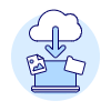 Cloud Download 12 Illustration from UX Duotone Set
