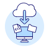 Cloud Download 4 Illustration from UX Duotone Set