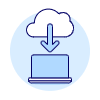 Cloud Download 8 Illustration from UX Duotone Set